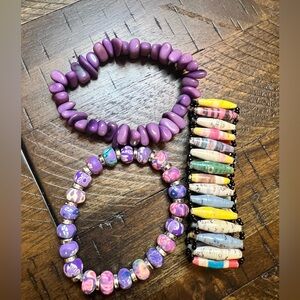 💚☀️🥰Colorful Bundle of Bracelets Lot # 545